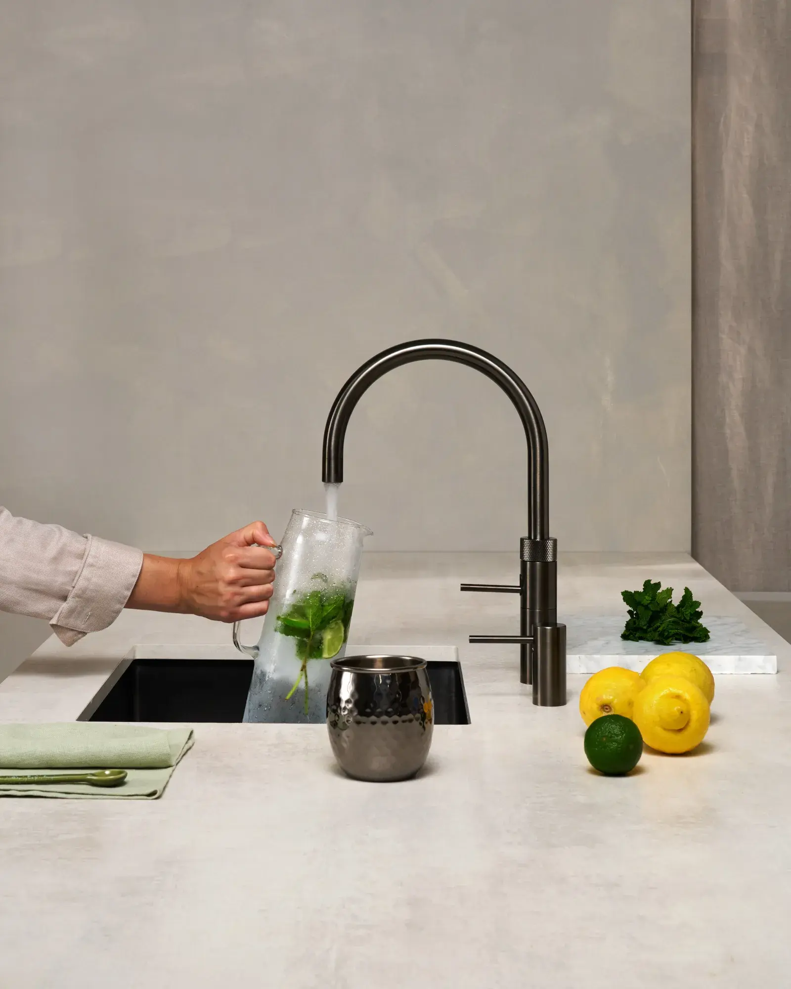 Quooker Fusion Round Gunmetal schwarz